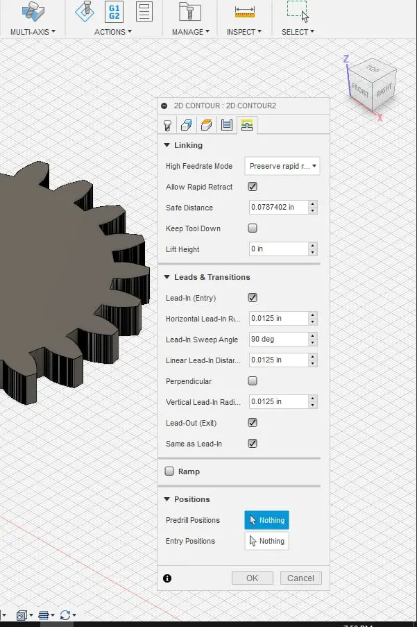 2D contour in fusion 360