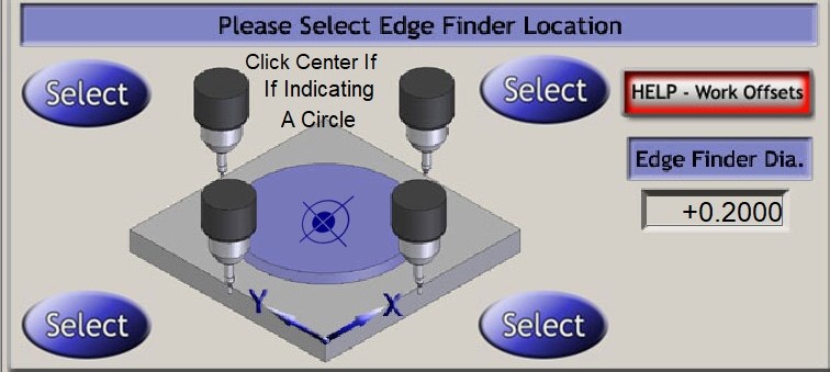 mach3 edge finder location