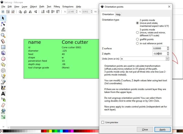 inkscape gcode files