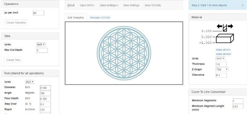 Download SVG to G Code - Convert using JScut - tutorial included