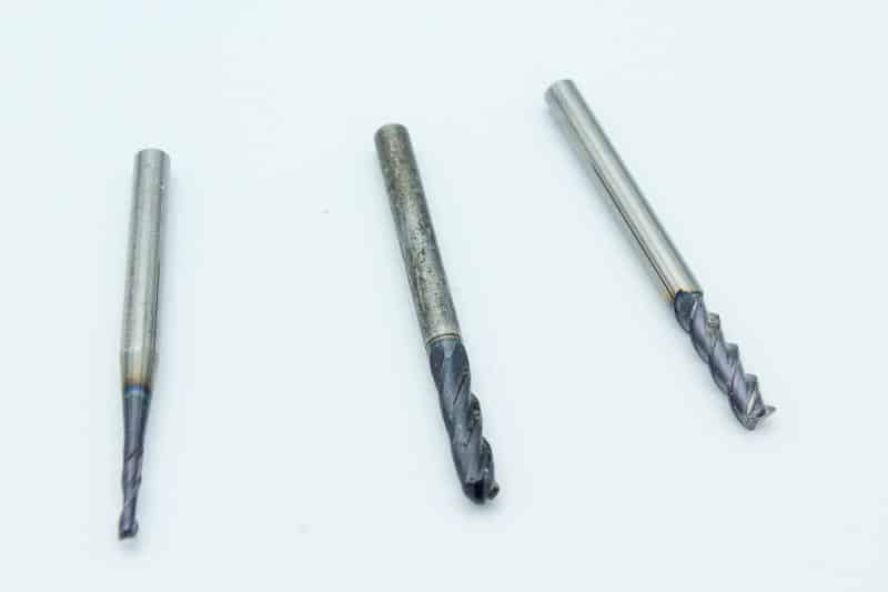 a selection of end mills