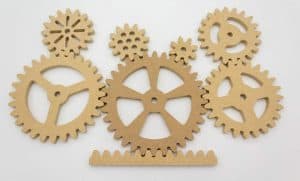 a set of spur gears